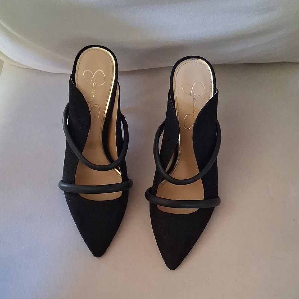 Jessica Simpson Black Strappy Heels